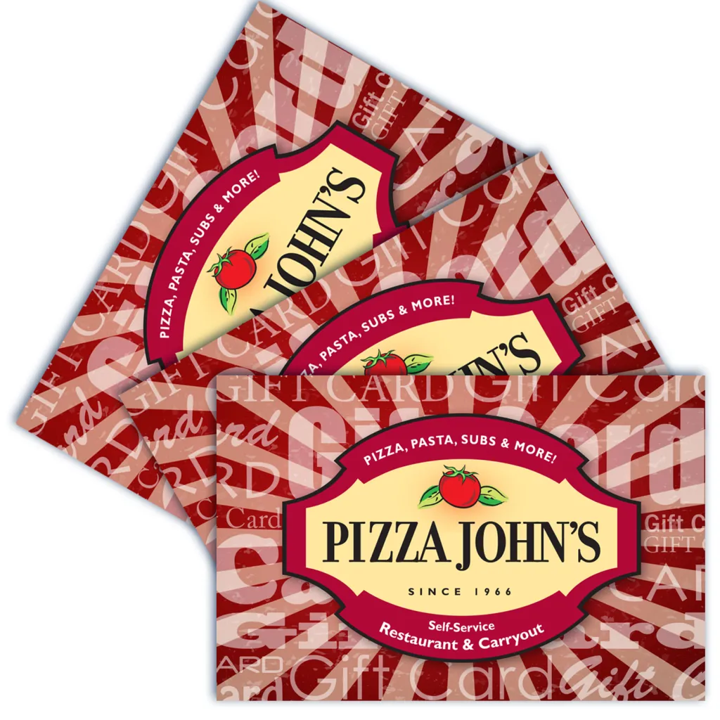 Pizza John's Gift Cards Pizza Johns