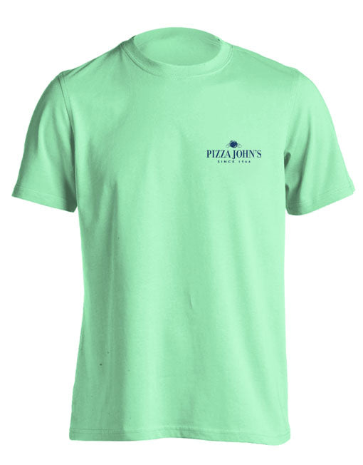 mint green short sleeve shirt