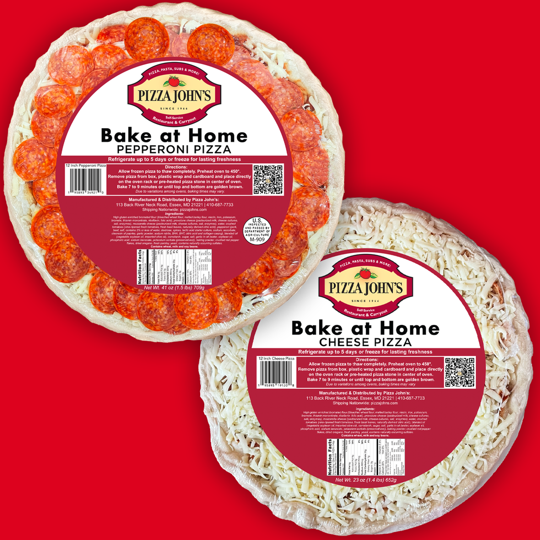 BakeatHome Pizza (2) Pizza Johns